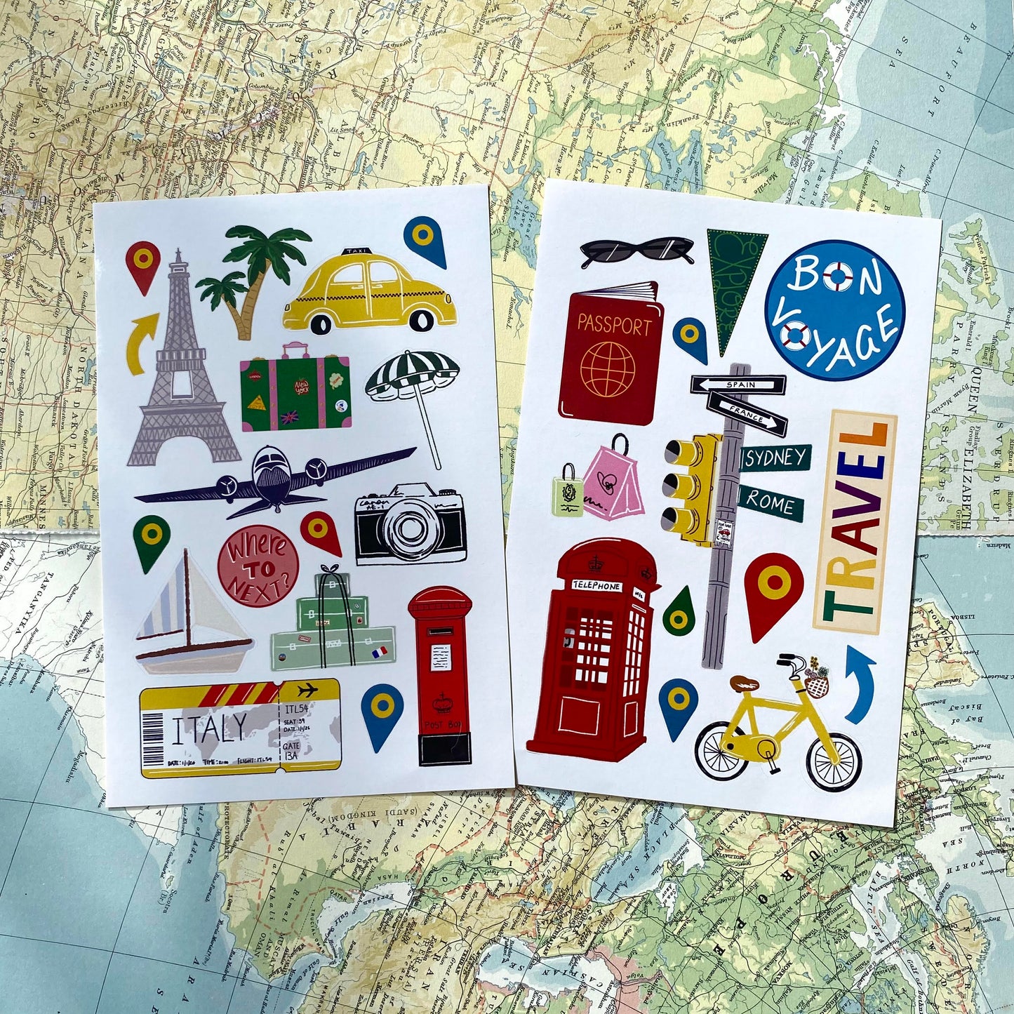 Travel Stickers 2 Pack