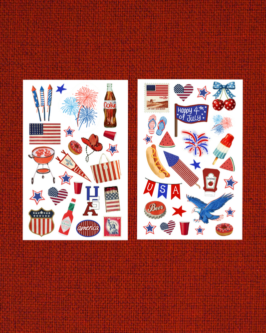 Fourth of July Stickers 2 Pack